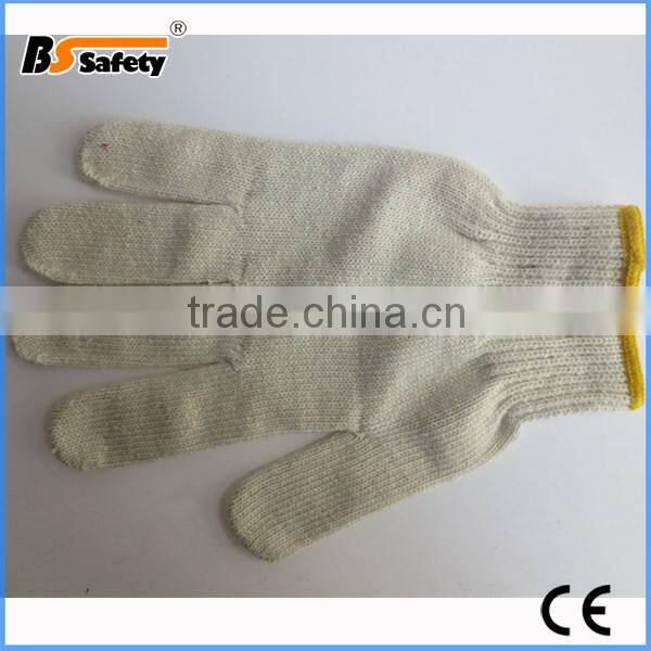 BSSAFETY Softtextile PVC dotted anti-slip hand working gloves
