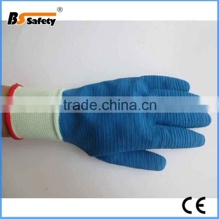 BSSAFETY cheap cotton knit latex coating industrial safety glove