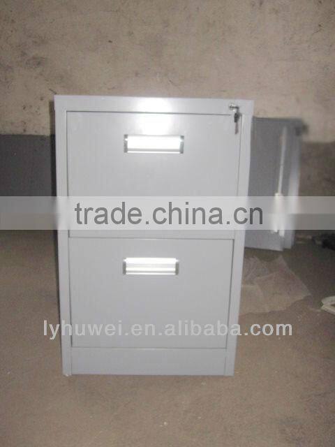 hand-clasping aluminum alloy 2 drawers metal drawer cabinets