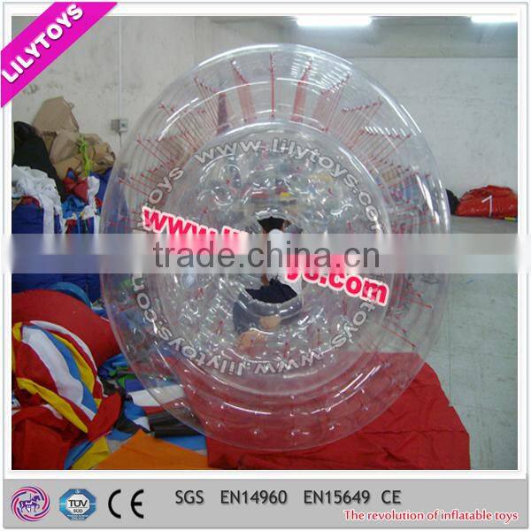 ECO-friendly transparent large inflatable ball/excitive sport game/happy grounder