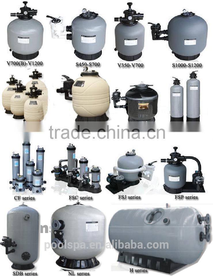 Complete swimming pool equipment set with pool filter pump fittings accessories
