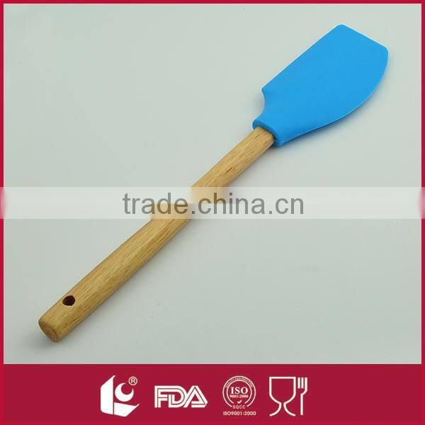 High quality 3pcs silicone spatula with wooden handle