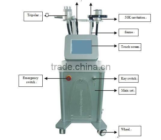 2016 New Technology! 50K cavitation negative pressure vacuum rf slimming machine