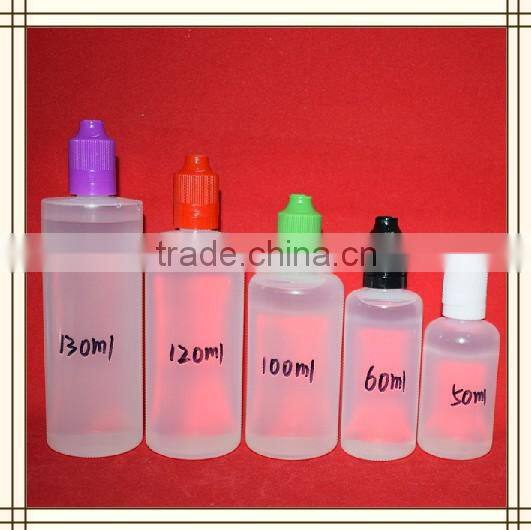 60ml 120ml LDPE e liquid juice bottle with childproof tamper proof cap