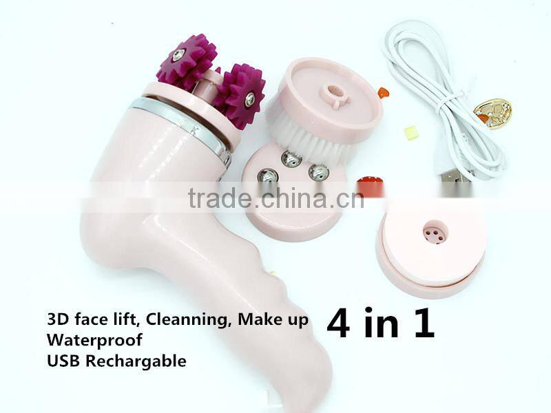 4 in1 Electric Smoothing Body Face Skin Care Beauty Massager Cleansing US Seller