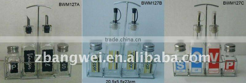 4pcs glass transparent jar used for spice