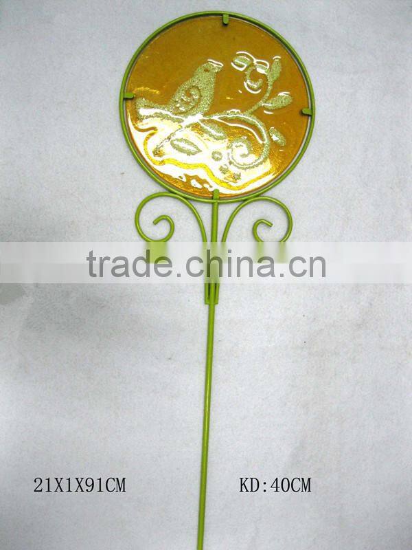 Butterply garden stake glowing in the dark