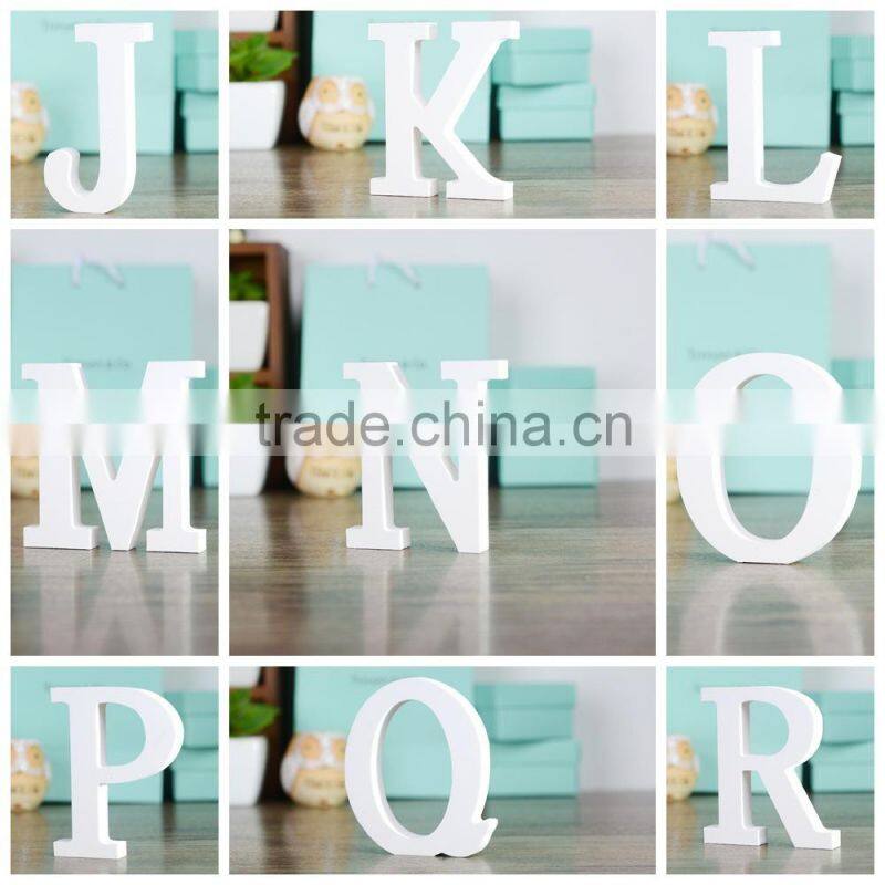 White Wooden Letters Bridal Wedding Birthday Home Wood Letter Names Decoration