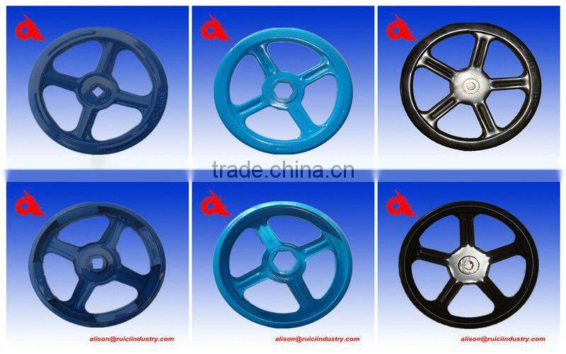Custom metal stamping blue steel handwheel made in China