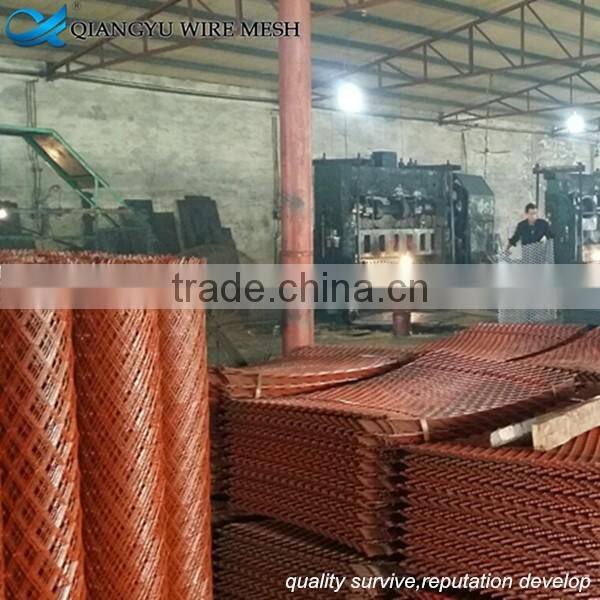 outdoor green color anti dazzle expanded metal mesh fence