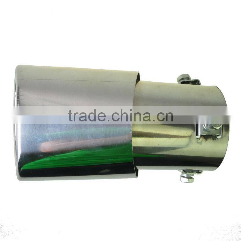 Car Stainless Steel Curved Pipe Chrome Trim Decorative Tip