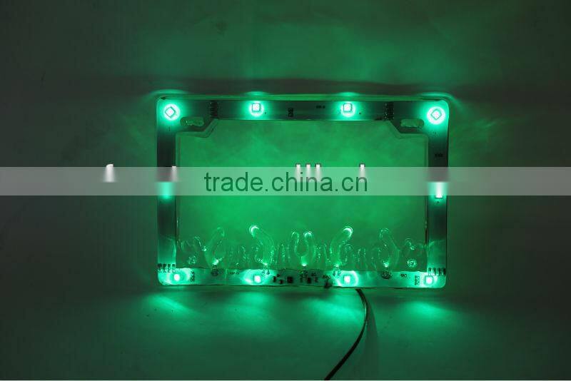 Motorcycle part for 12V 3W Waterproof Colorful LED License Plate Flash Frames