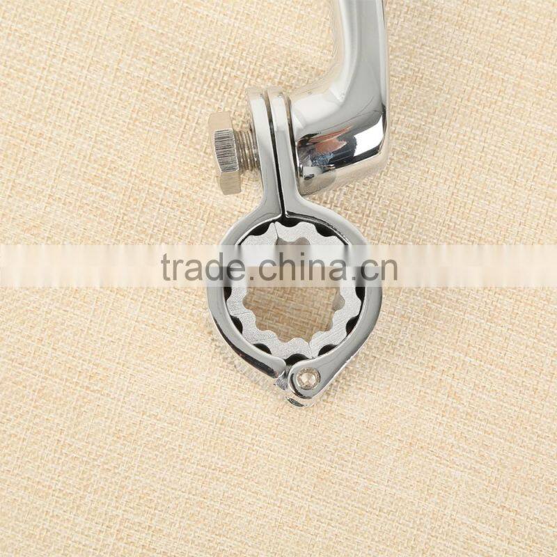 1 1/4" Bar 25 30 35 Long Angled Adjustable Highway Peg Mount For Suzuki Kawasaki