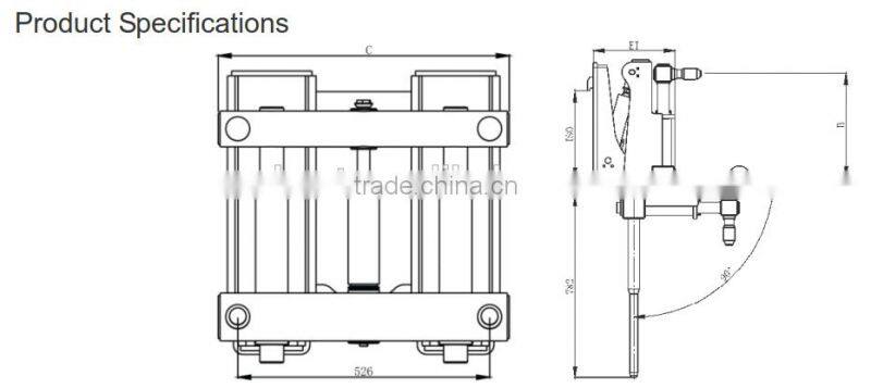 Chinese fork attachement drum clamp handler