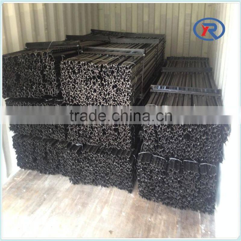 black Y Steel Fence Post metal post
