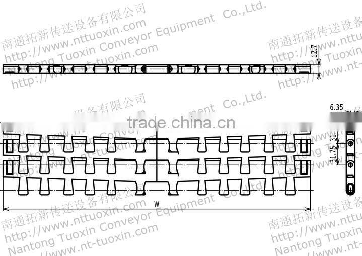 7956 Radius Flat Top Modular Belt