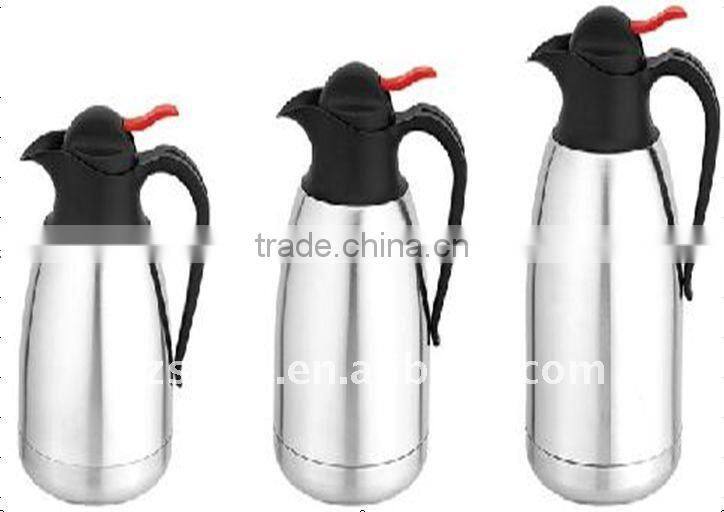 POPULAR !!! Double wall stainless steel coffee pot with 1200ml 1500ml 2000ml