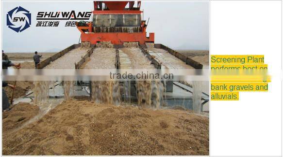 Sand pump gold dredger vessel/bucket chain gold dredger for sale