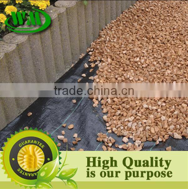 PP or PE plastic weed control mat with green line