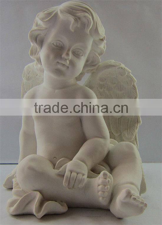 2014 resin white small angel figurine