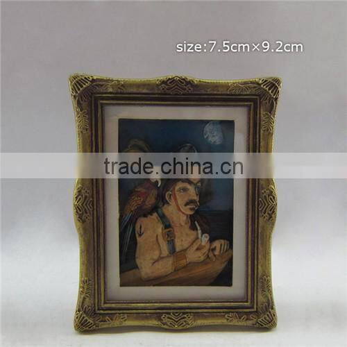 Plastic photo frame fridge magnet