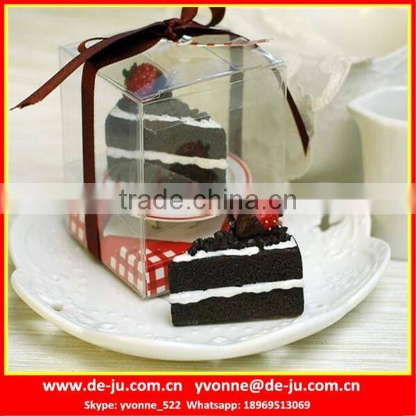 Birthday Gift Black Mousse Strawberry Cake Candle
