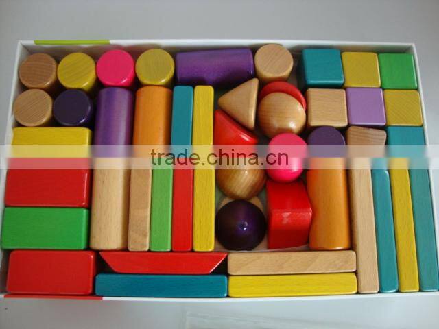 Geometric blocks shape wooden toys,building house blocks shape wooden toys