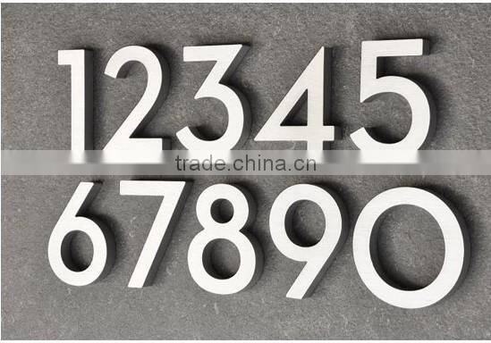3D Stainless steel house number sign