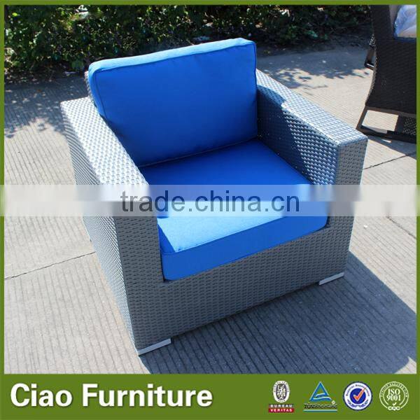 outdoor furniture cover grey color outdoor sofa with blue cushion