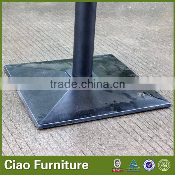 Square black oil glass dining table