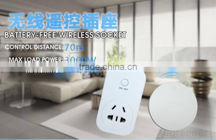 Battery-free Kinetic Energy Wireless Remote control Power Socket