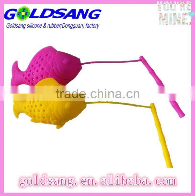 Loose Tea Infuser Gold Fish Silicone Leaf Strainer