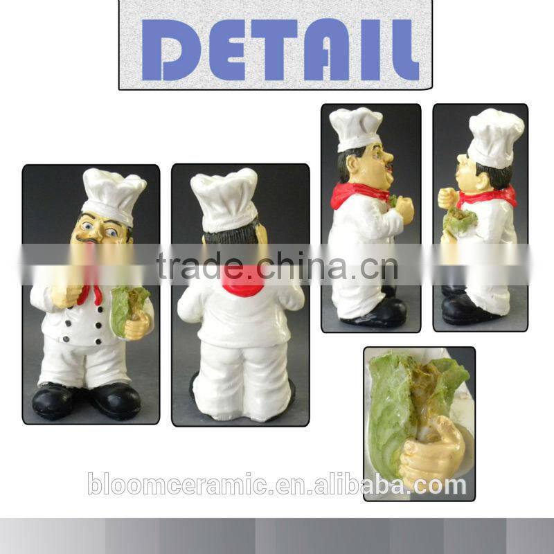 Unique home decorative polyresin chef craft