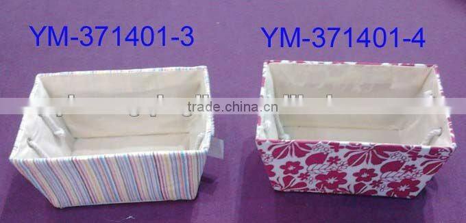 woven paper laundry basket with ears