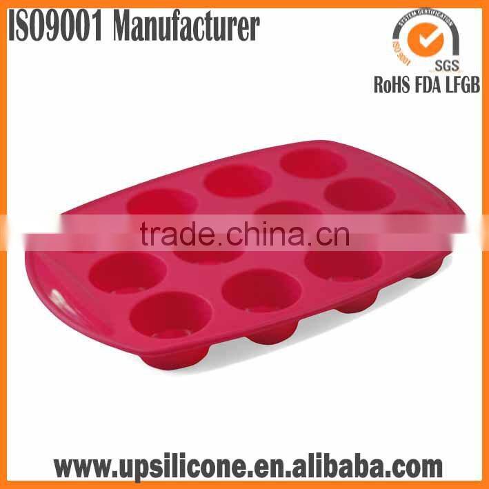 FDA and LFGB approved 100% food grade silicone 12 cups muffin tray