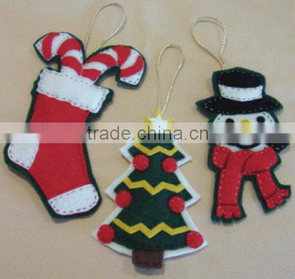 Hot new products alibaba china fabric bulk handmade felt diy custom tree snowman with scarf hanging plain christmas stockings