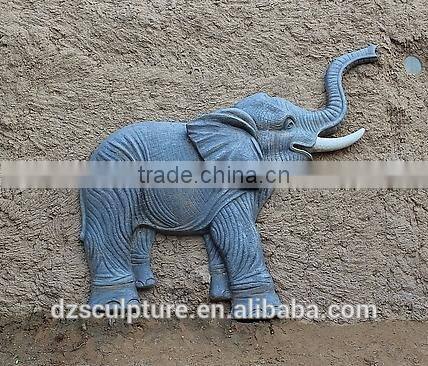 New products metal wall art elephant relief sculpture