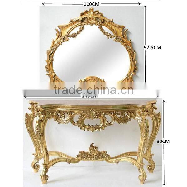 Living Room Furniture Set Italian Design Console Table With Framed Mirror