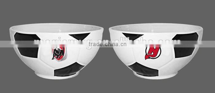 hot sale Half football chip stoneware bowl with logo