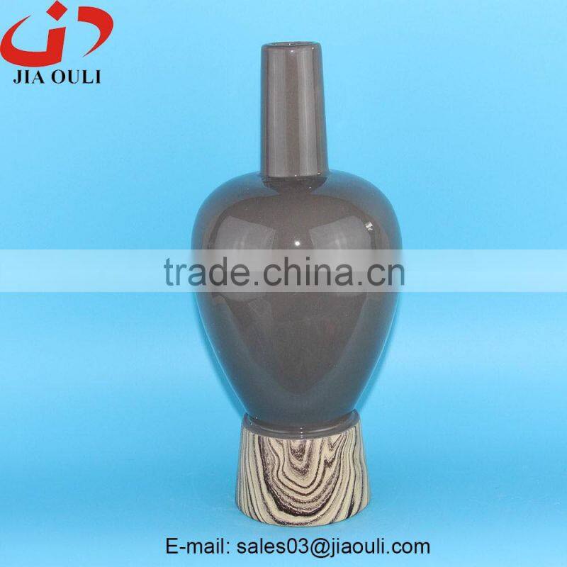 2016 new home decoration ceramic flower vase, unique vases for decoration