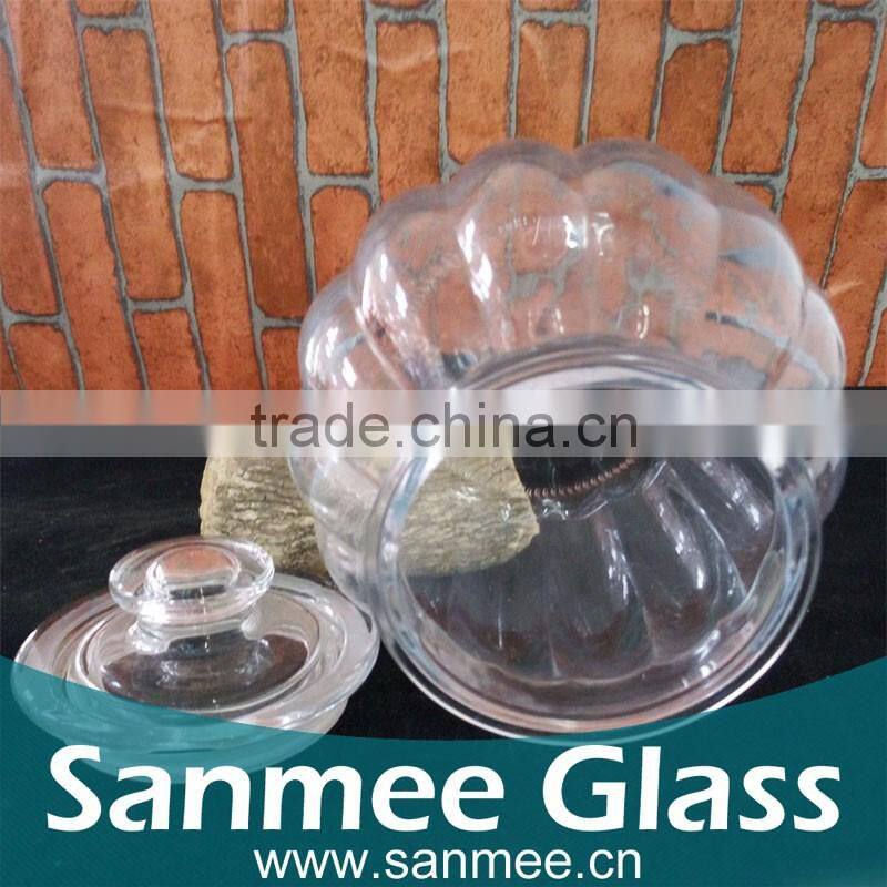 Pumpkin 2016 New Design Glass Mason Jar With Glass Lid