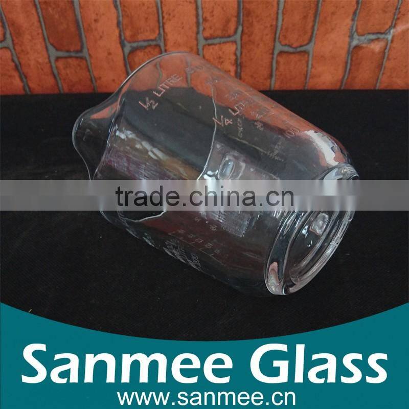 500lm Measuring Drinking Glass Jug With Side Handle