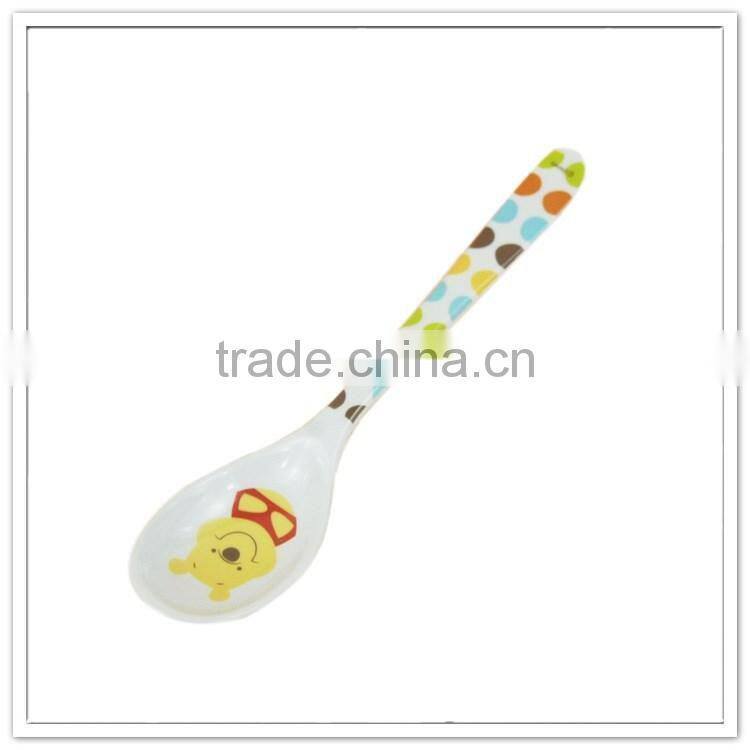 Food grade material 100% mealtime feeding kids plastic spoons with princess printing