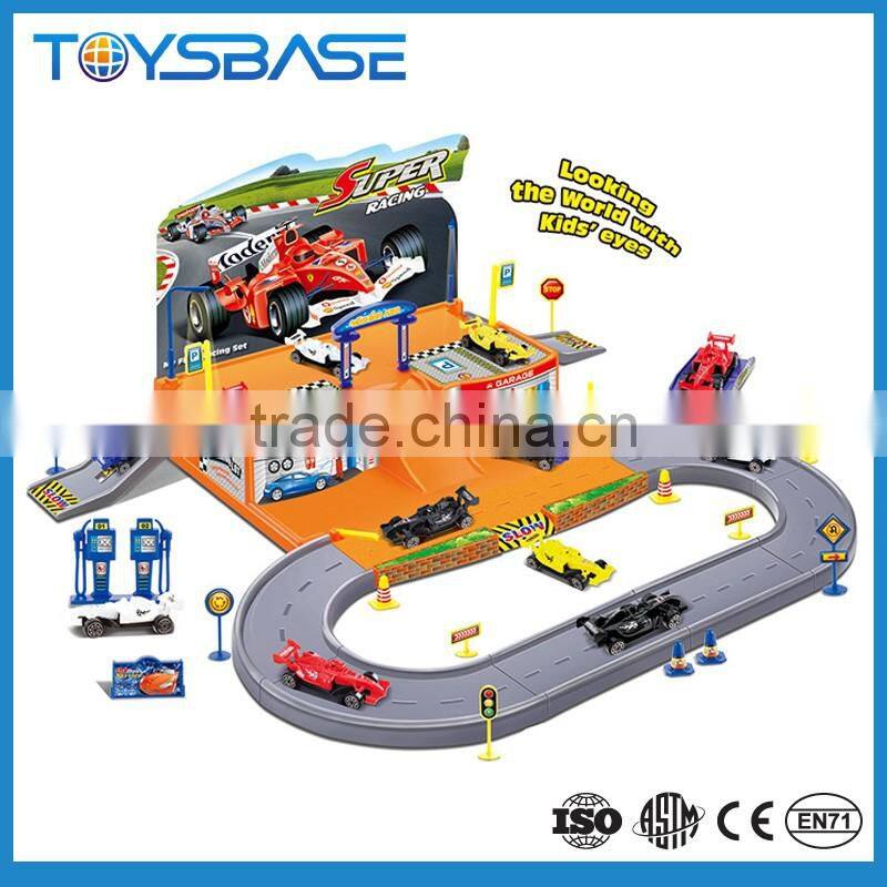 DIY Kid parking toy super garage playset