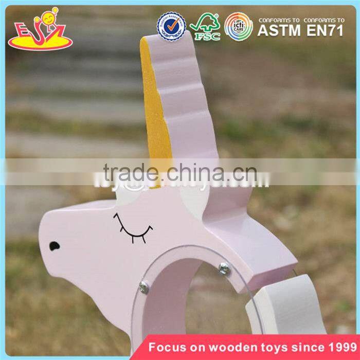wholesale lovely wooden unicorn piggy bank new design wooden unicorn piggy bank for kids W02A257