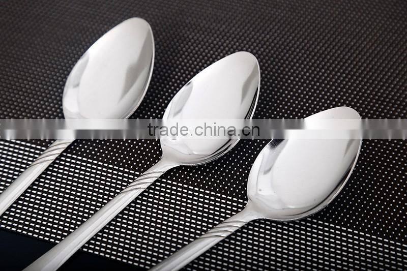New spoon and fork set with stainless steel tableware set