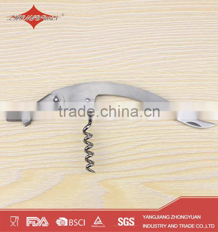 stainless steel corkscrew parts wine opener with knife