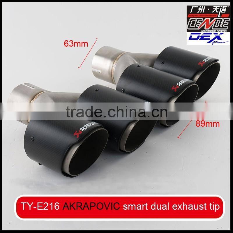 auto exhaust carbon fiber akrapovic muffler tip