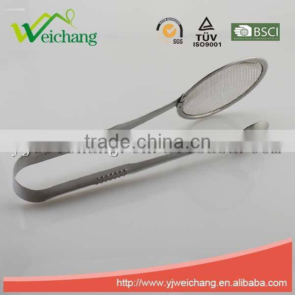 WCA058 Premium Utility whole stainless steel Food Tongs Salad Tongs with net low price
