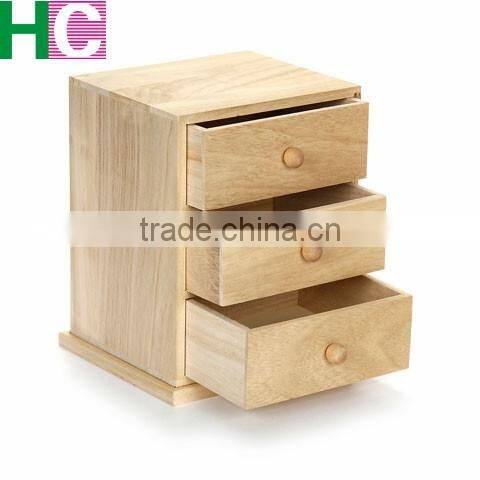 2017 unfinished wooden drawer storage boxes